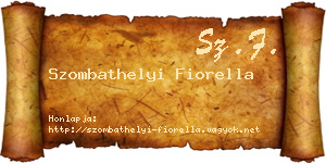Szombathelyi Fiorella névjegykártya